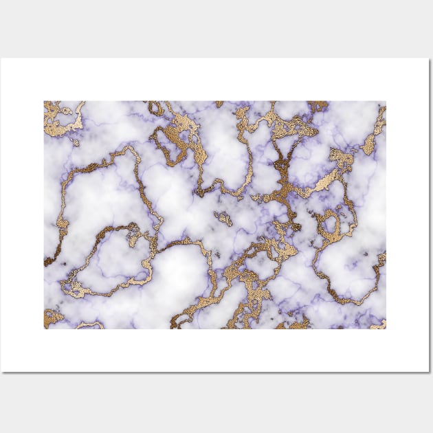 Amethyst Gold Marble Look Wall Art by Rosemarie Guieb Designs